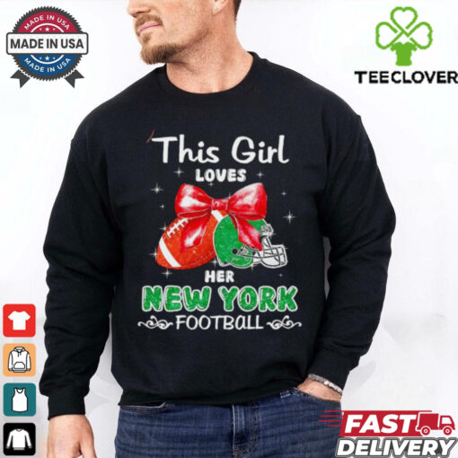 This girl loves her New York Jets Football faux glitter hoodie, sweater, longsleeve, shirt v-neck, t-shirt