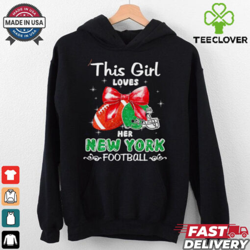 This girl loves her New York Jets Football faux glitter hoodie, sweater, longsleeve, shirt v-neck, t-shirt