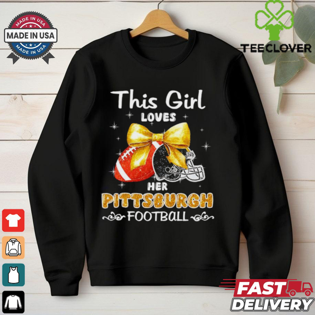 This girl loves her Pittsburgh Steelers Football faux glitter shirt This girl loves her Pittsburgh Steelers Football faux glitter shirt