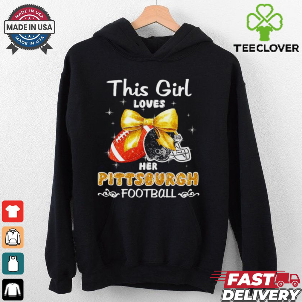 This girl loves her Pittsburgh Steelers Football faux glitter shirt This girl loves her Pittsburgh Steelers Football faux glitter shirt