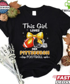 This girl loves her Pittsburgh Steelers Football faux glitter shirt