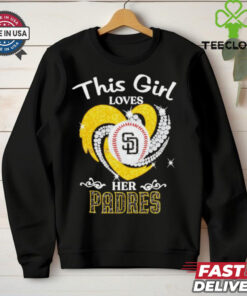 This girl loves her San Diego Padres diamond heart hoodie, sweater, longsleeve, shirt v-neck, t-shirt