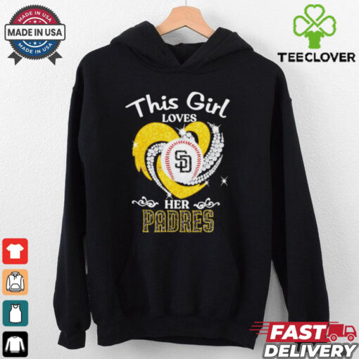 This girl loves her San Diego Padres diamond heart hoodie, sweater, longsleeve, shirt v-neck, t-shirt