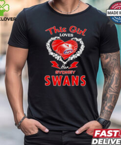 This girl loves her Sydney Swans heart shirt