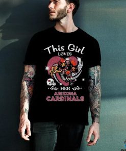 This girl loves her arizona cardinals hearts diamond mascot 2024 shirt