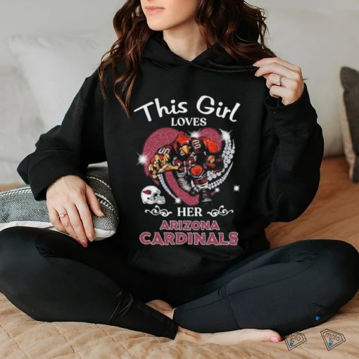 This girl loves her arizona cardinals hearts diamond mascot 2024 hoodie, sweater, longsleeve, shirt v-neck, t-shirt