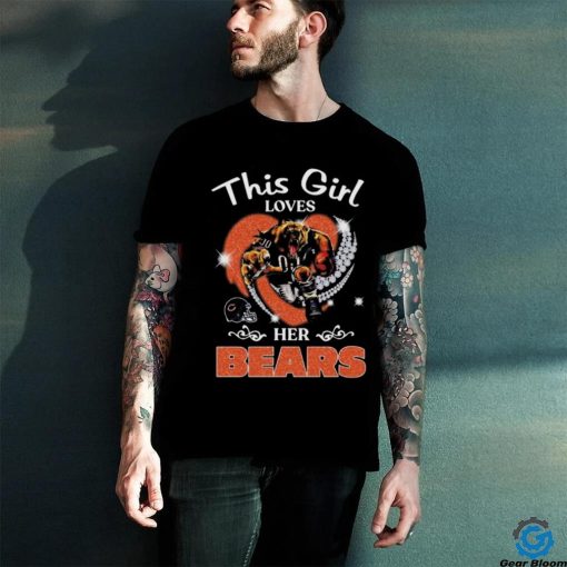 This girl loves her chicago bears hearts diamond mascot 2024 hoodie, sweater, longsleeve, shirt v-neck, t-shirt