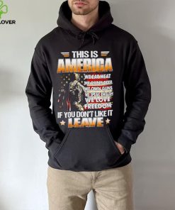 This is America we eat meat we drink beer we own guns if you don’t like it leave shirt
