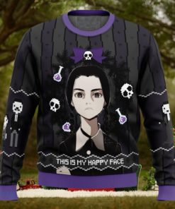 This is my Happy Face Wednesday Addams Xmas Ugly Christmas Sweater Christmas Gift For Men And Women