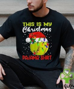 This is my christmas pajama baseball softball lover t hoodie, sweater, longsleeve, shirt v-neck, t-shirt