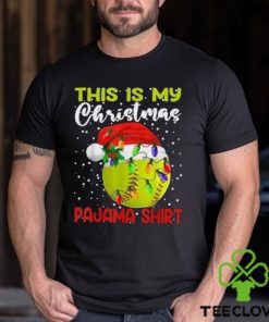 This is my christmas pajama baseball softball lover t hoodie, sweater, longsleeve, shirt v-neck, t-shirt