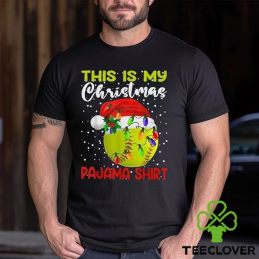 This is my christmas pajama baseball softball lover t hoodie, sweater, longsleeve, shirt v-neck, t-shirt