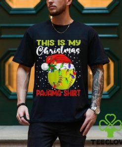 This is my christmas pajama baseball softball lover t hoodie, sweater, longsleeve, shirt v-neck, t-shirt