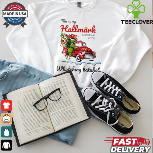 This is my hallmark Christmas movie watching balnket Grinch shirt