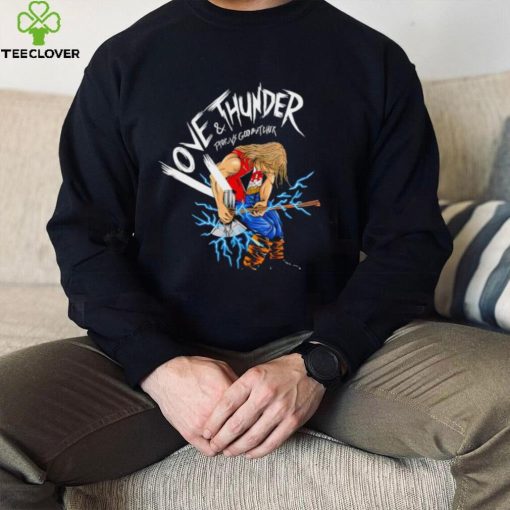 Thor Love and Thunder Thor vs God Butcher cartoon shirt