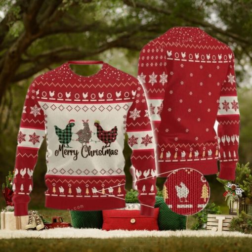 Three Chicken Christmas Ugly Sweater Christmas Party