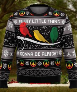 Three Little Birds Bob Marley Ugly Christmas Sweater 1 Three Little Birds Bob Marley Ugly Christmas Sweater