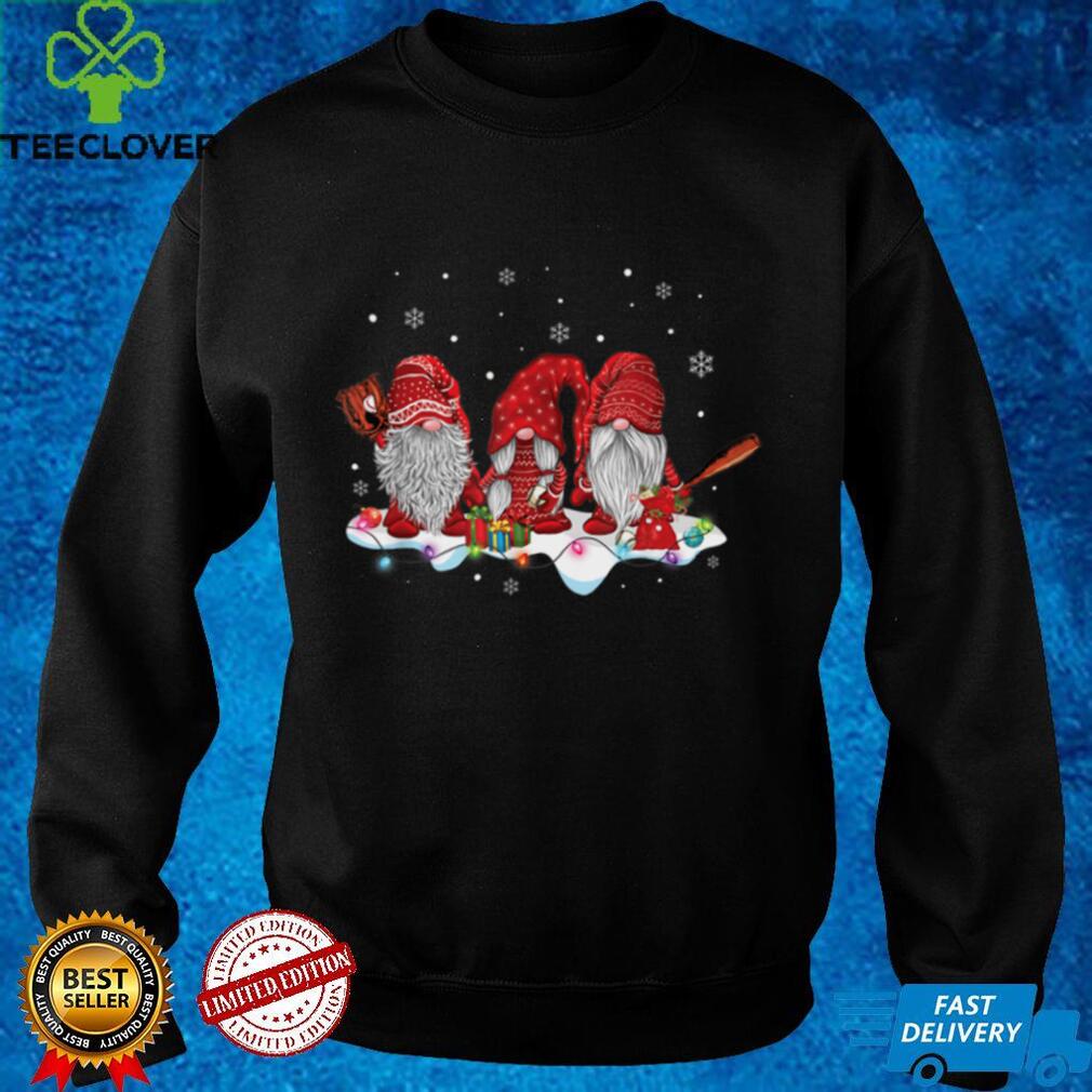 Three Nordic Gnomes Merry Christmas Lights Gnome Xmas T Shirt Three Nordic Gnomes Merry Christmas Lights Gnome Xmas T Shirt