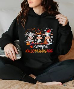 Three cows happy hallothanksmas shirt