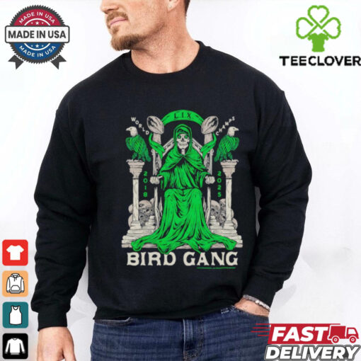 Throne Bird Gang LIX World Champs 2025 skeleton shirt