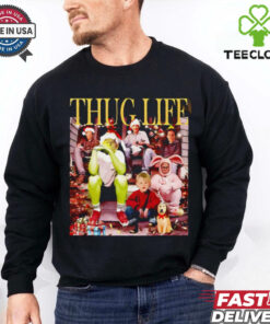 Thug Life Christmas Movies Grinch Home Alone Elf shirt