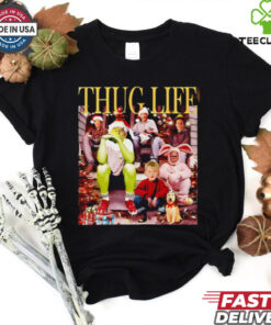 Thug Life Christmas Movies Grinch Home Alone Elf hoodie, sweater, longsleeve, shirt v-neck, t-shirt