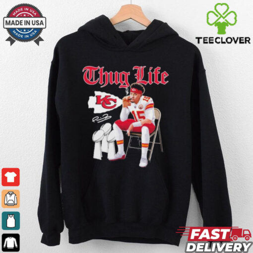 Thug Life Patrick Mahomes Smoking Kansas City Chiefs Shirt