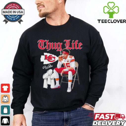 Thug Life Patrick Mahomes Smoking Kansas City Chiefs Shirt