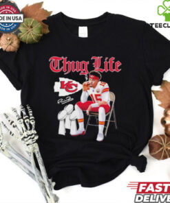 Thug Life Patrick Mahomes Smoking Kansas City Chiefs Shirt