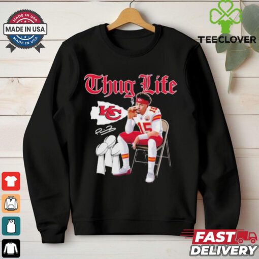 Thug Life Patrick Mahomes Smoking Kansas City Chiefs Shirt