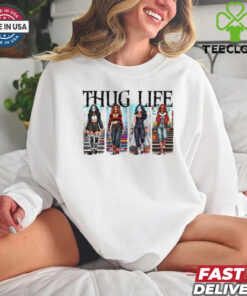Thug Life Shirt Women's Thug Life Tee Spooky BADDIE Shirt Halloween Trendy Shirt