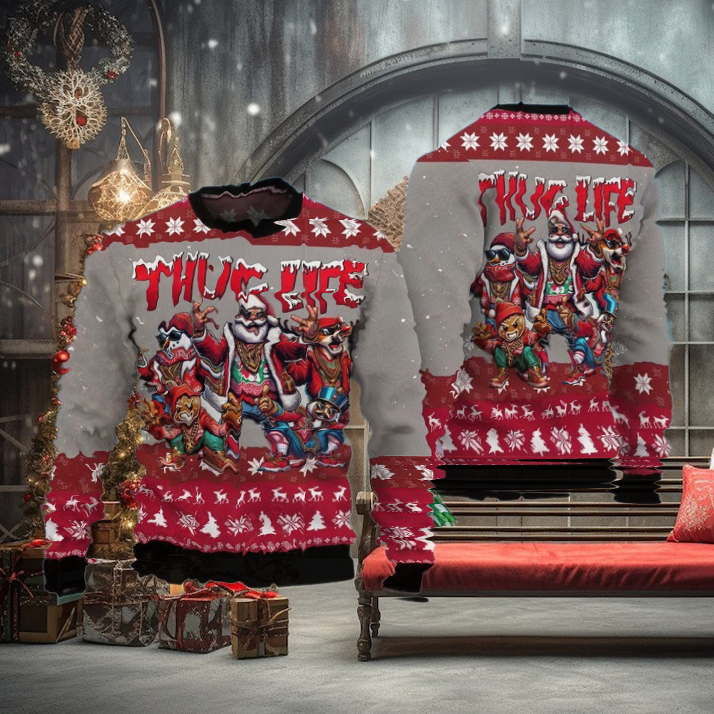 Thug Life Ugly Christmas Sweater Thug Life Ugly Christmas Sweater