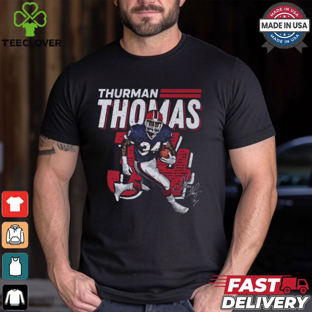 Thurman Thomas Buffalo Bills NFL Dash Signature t shirt Thurman Thomas Buffalo Bills NFL Dash Signature t shirt