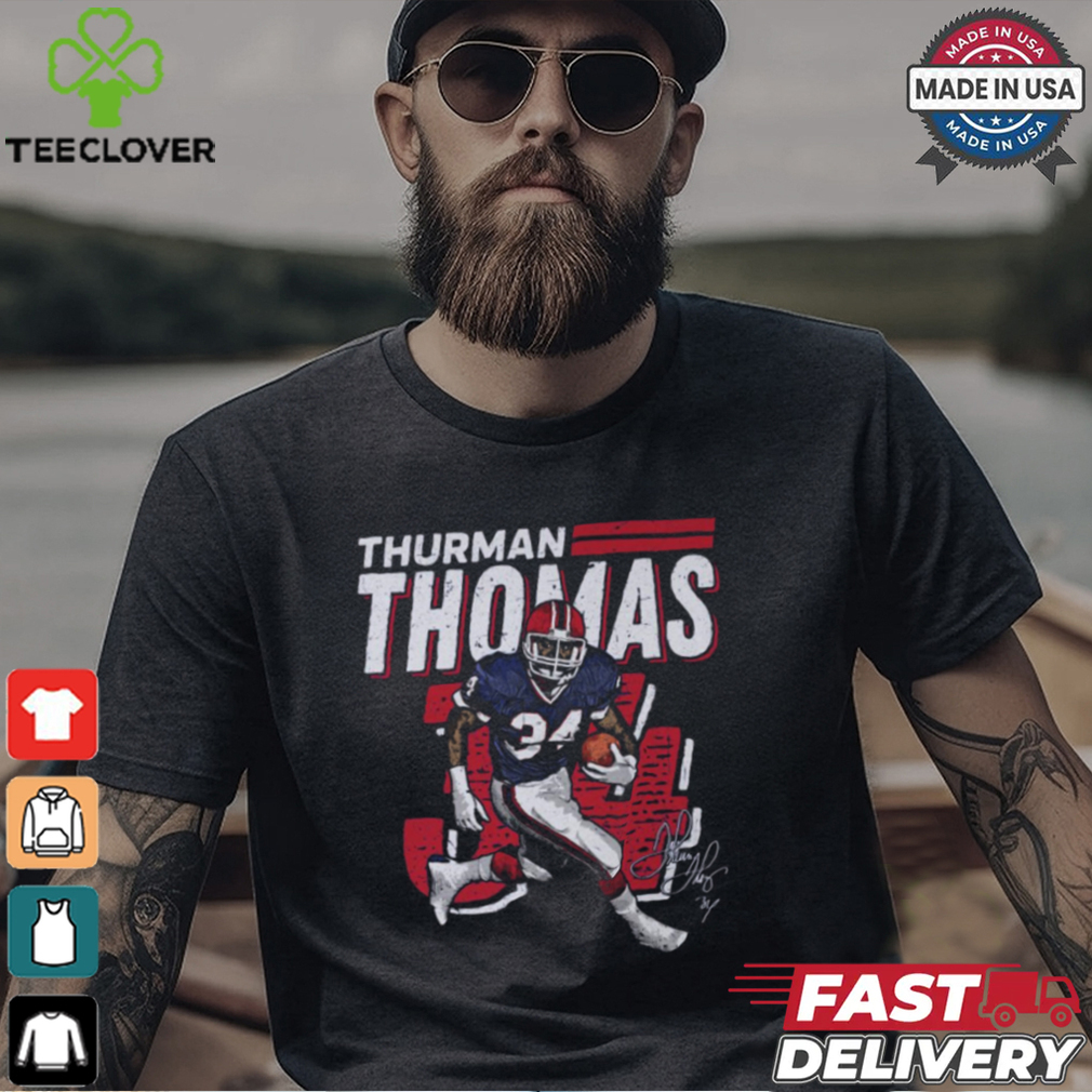 Thurman Thomas Buffalo Bills NFL Dash Signature t shirt Thurman Thomas Buffalo Bills NFL Dash Signature t shirt