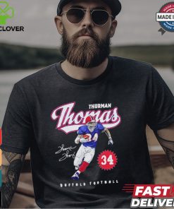 Thurman Thomas Buffalo Bills script signature vintage shirt
