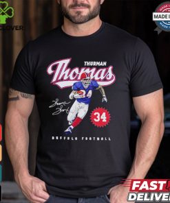 Thurman Thomas Buffalo Bills script signature vintage shirt