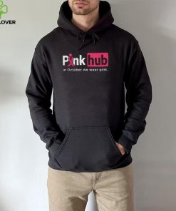 In October We Wear Pink Ribbon Funny Breast Cancer Awareness T Shirt