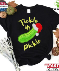 Tickle My Pickle Santa Hat Merry Christmas shirt