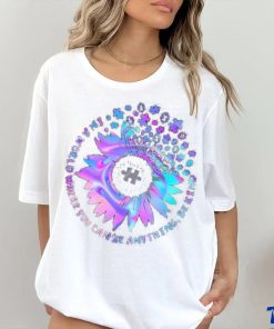 Tie Dye Be Kind Autism Awareness Kindness Sunflower Puzzle Shirt