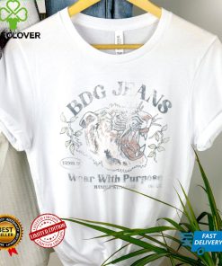 Tiger BDG Jeans wear with Purpose handle with care retro shirt