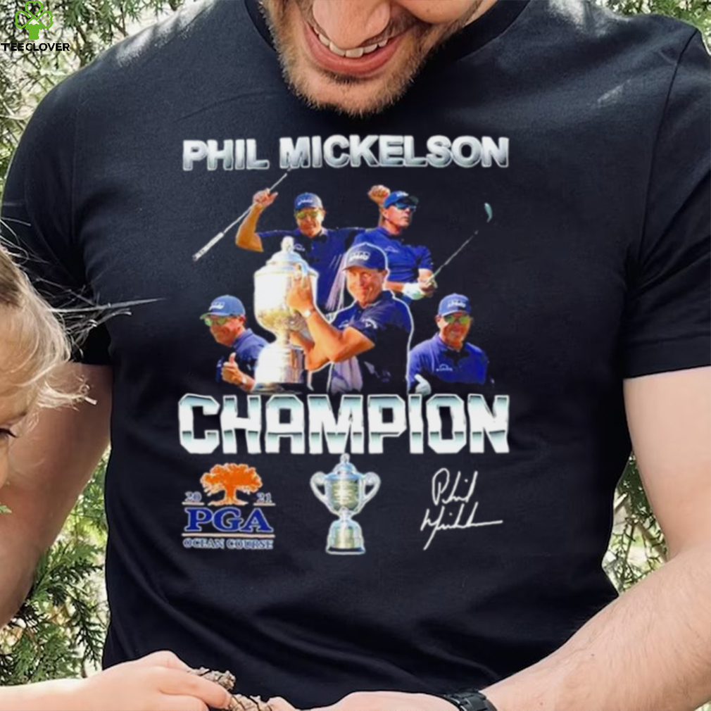 Tiger Woods Phil Mickelson PGA Champion Signature Shirt Tiger Woods Phil Mickelson PGA Champion Signature Shirt