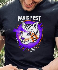 Tiger laser eyes panic fest shirt