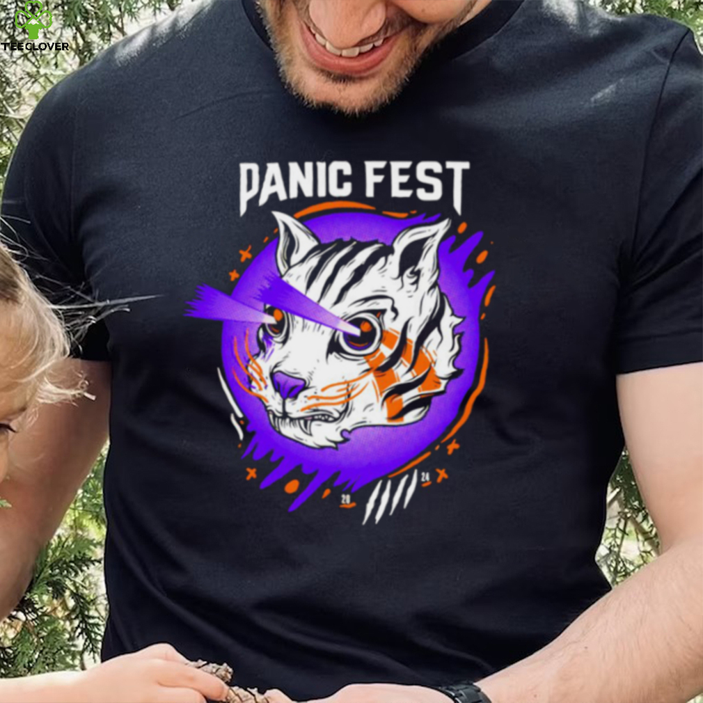 Tiger laser eyes panic fest shirt Tiger laser eyes panic fest shirt