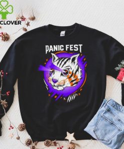 Tiger laser eyes panic fest shirt