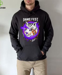 Tiger laser eyes panic fest shirt
