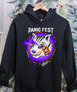 Tiger laser eyes panic fest shirt