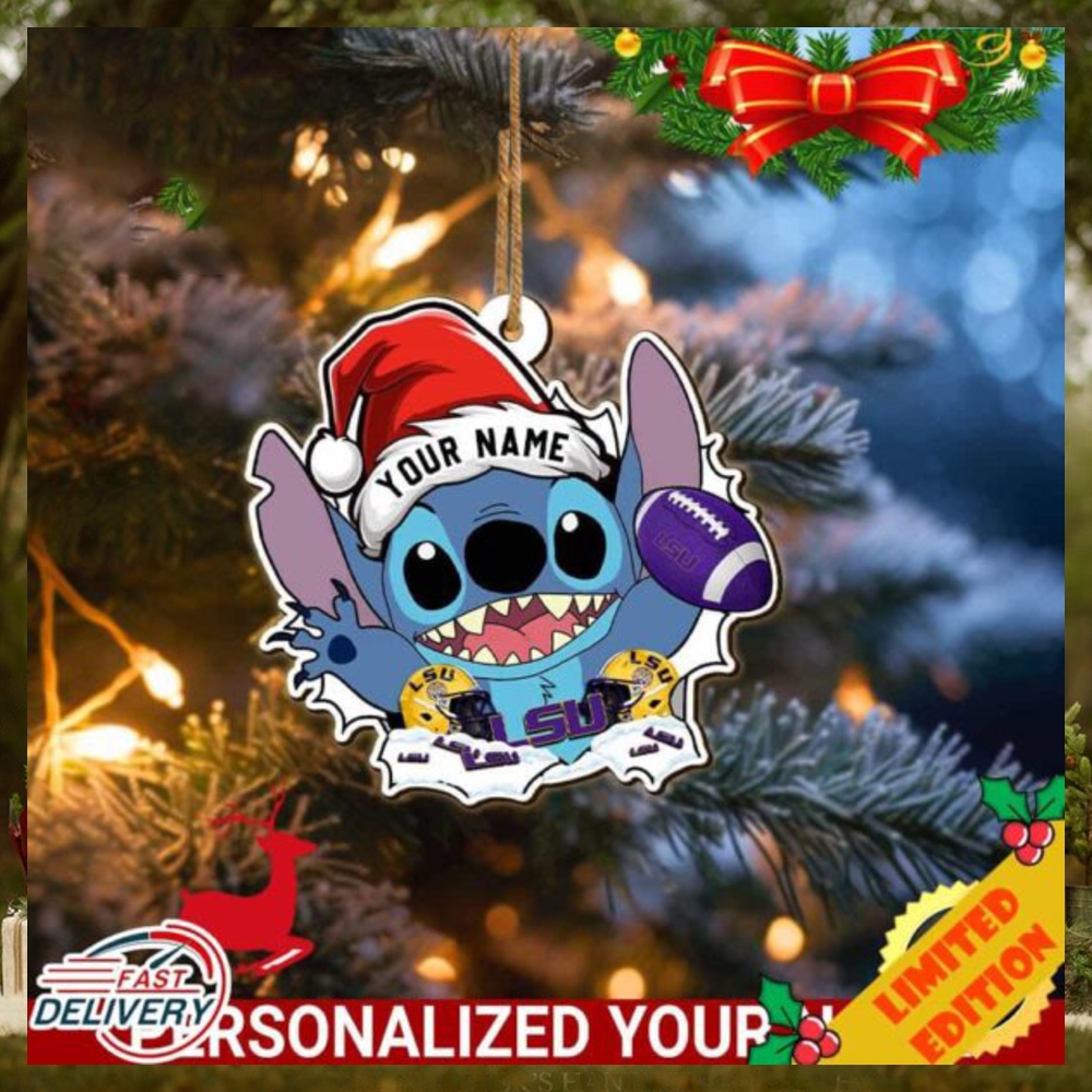Tigers Stitch Christmas Ornament NCAA Custom With Stitch Ornament Tigers Stitch Christmas Ornament NCAA Custom With Stitch Ornament