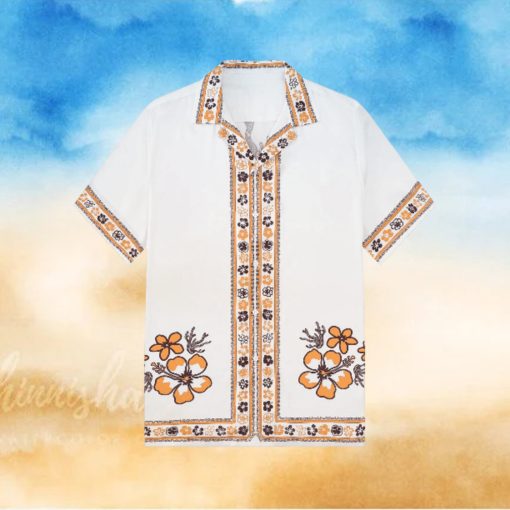 Tiki Party Holiday Hibiscus Pattern Hawaiian Shirt And Shorts