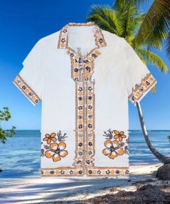 Tiki Party Holiday Hibiscus Pattern Hawaiian Shirt And Shorts
