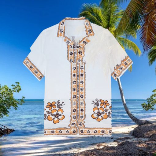 Tiki Party Holiday Hibiscus Pattern Hawaiian Shirt And Shorts